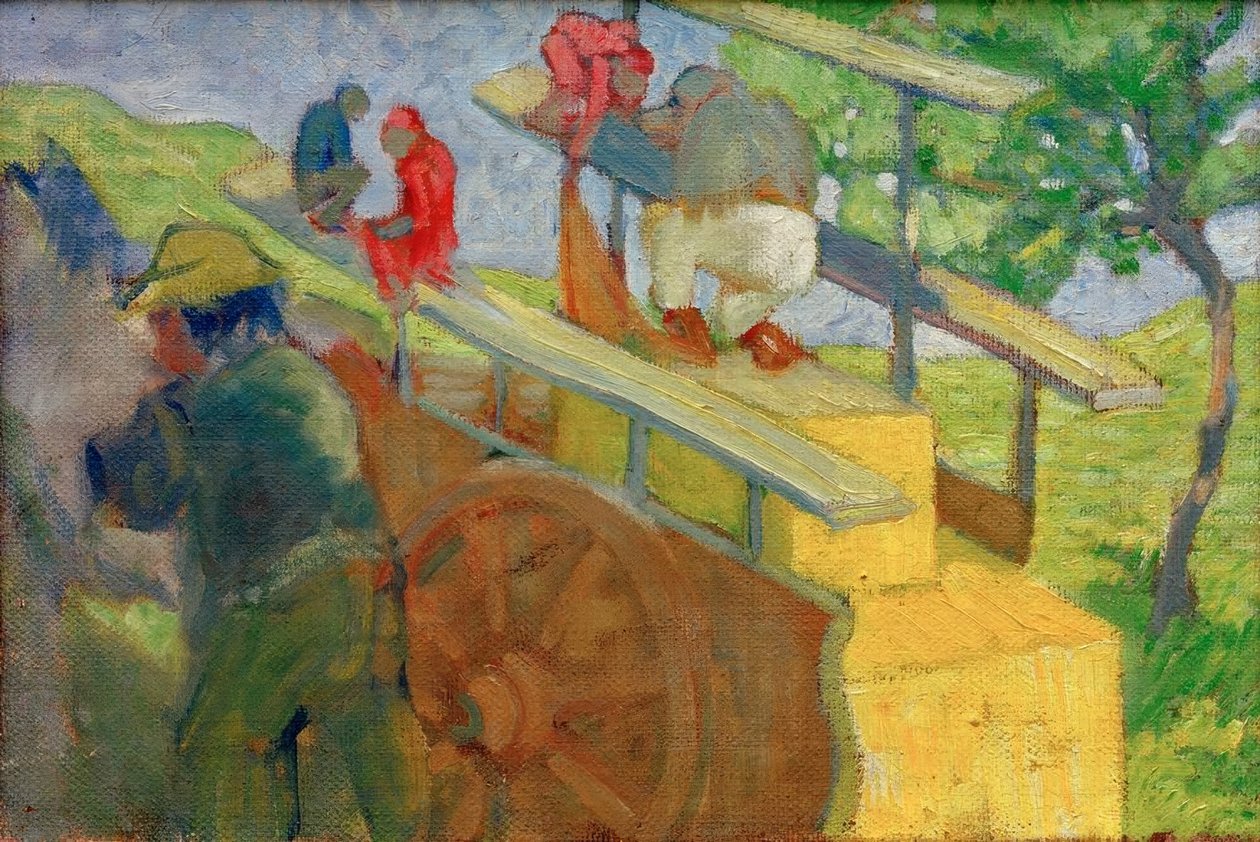 Scimmietta su un carretto da Franz Marc