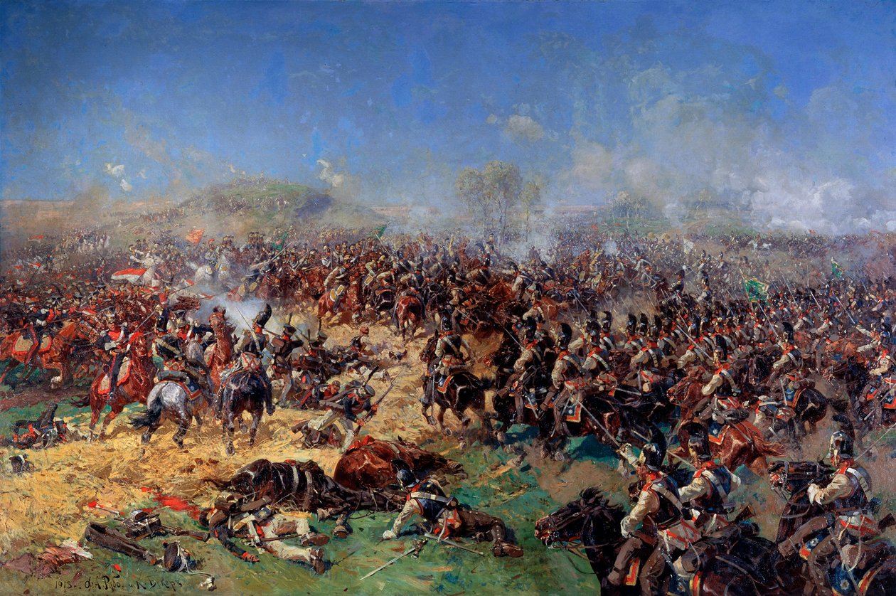 La battaglia di Borodino del 26 agosto 1812. Terzo attacco francese, 1913 da Franz Roubaud