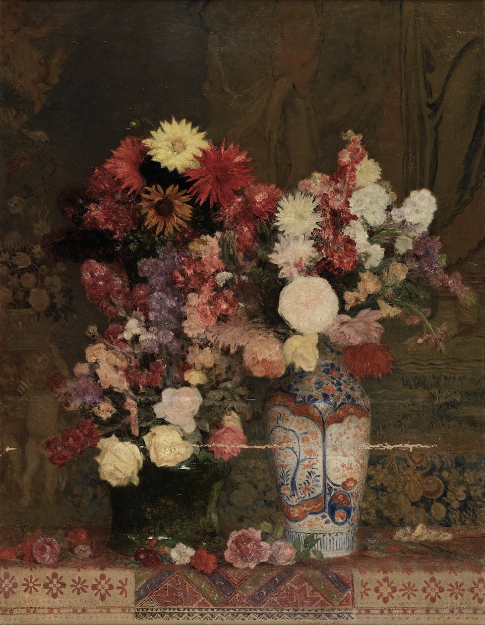 Fiori autunnali con vaso da Franz Rumpler