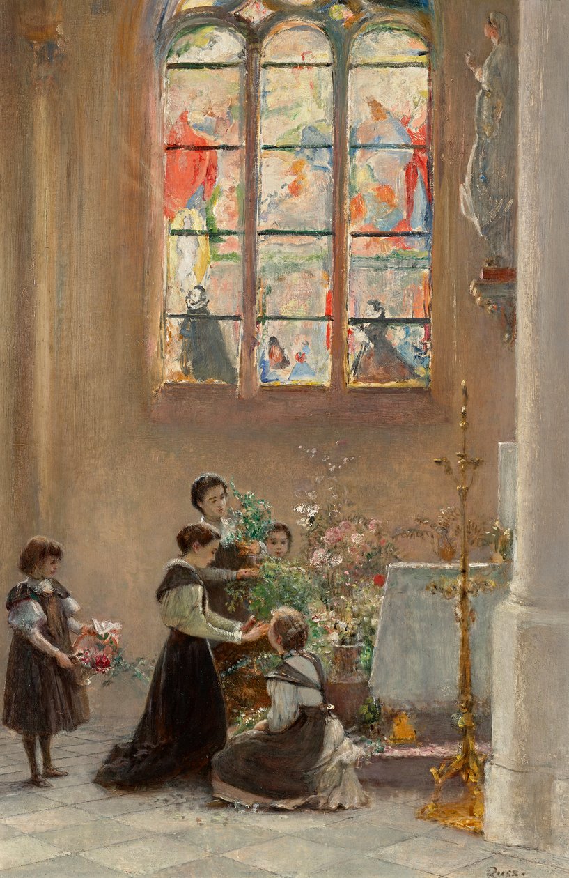 Festa di Santa Maria in una chiesa a Venezia da Franz Russ der Jüngere