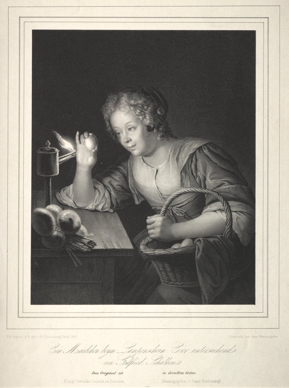 Ragazza che candela le uova da Franz Seraph Hanfstaengl
