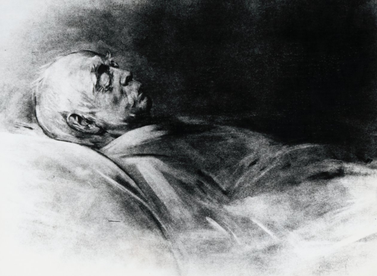 Otto von Bismarck (1815-1898) sul letto di morte da Franz Seraph von Lenbach