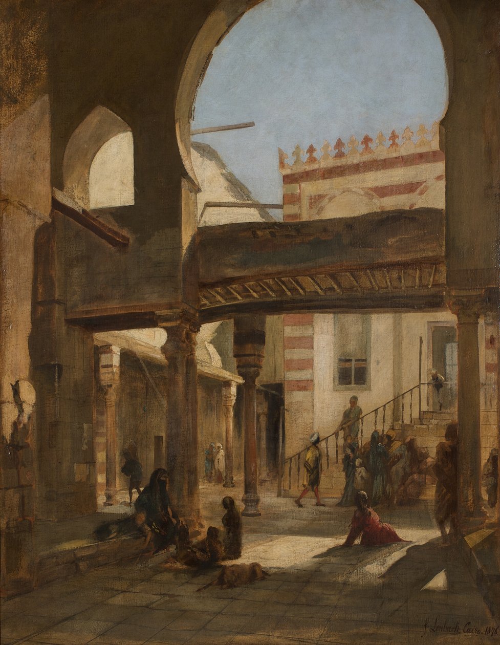 Scena nel complesso della moschea di Kalaun al Cairo da Franz Seraph von Lenbach