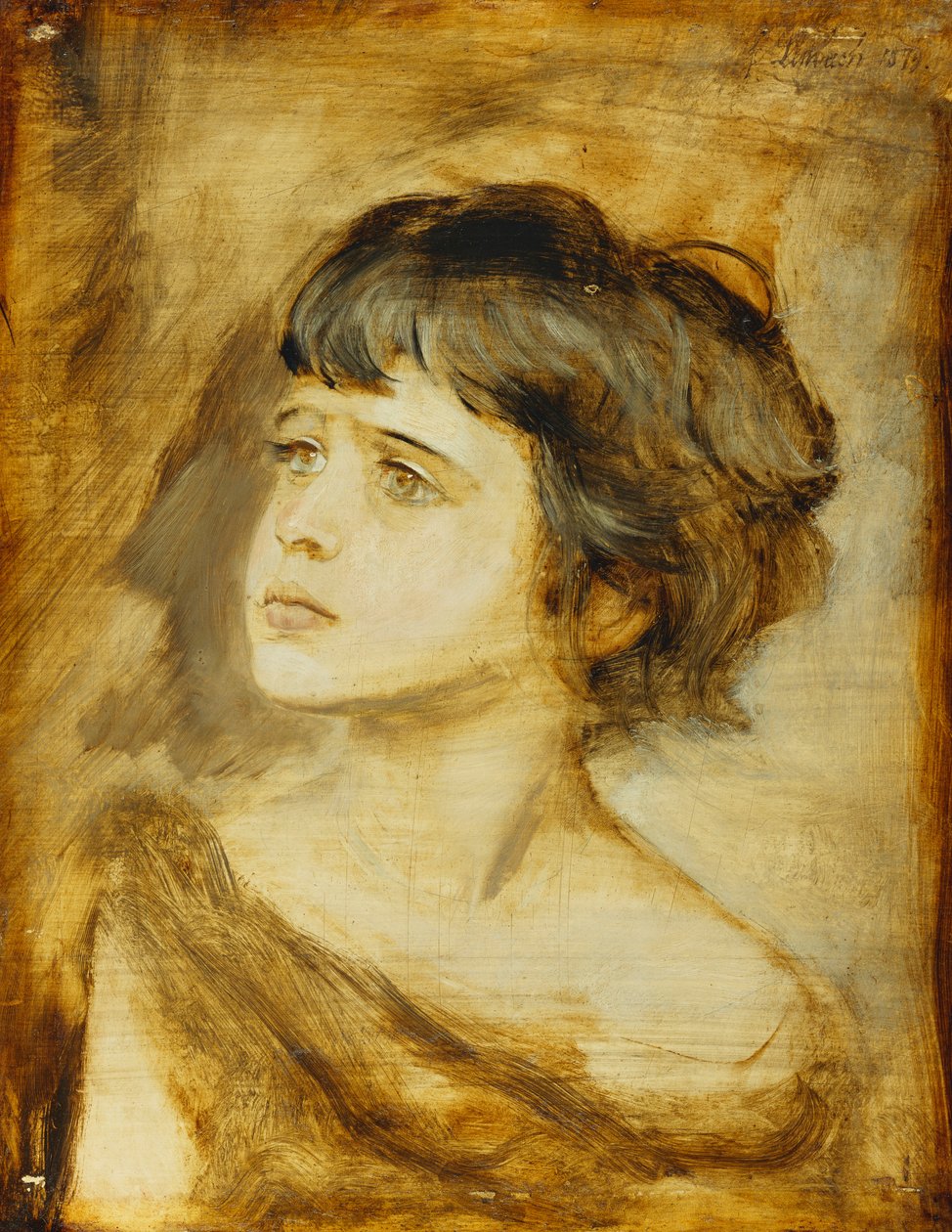 La testa di una ragazza, 1879 da Franz Seraph von Lenbach
