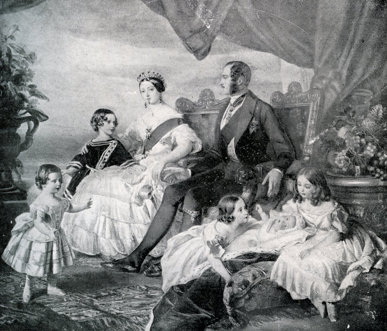 Regina Vittoria con il principe Alberto e i loro figli da Franz Xaver  Winterhalter (after)