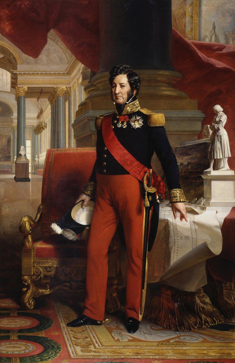 Francese:  Louis-Philippe 1er, roi des Français (1773-1850) Luigi Filippo I, re dei francesi (1773-1850) da Franz Xaver Winterhalter