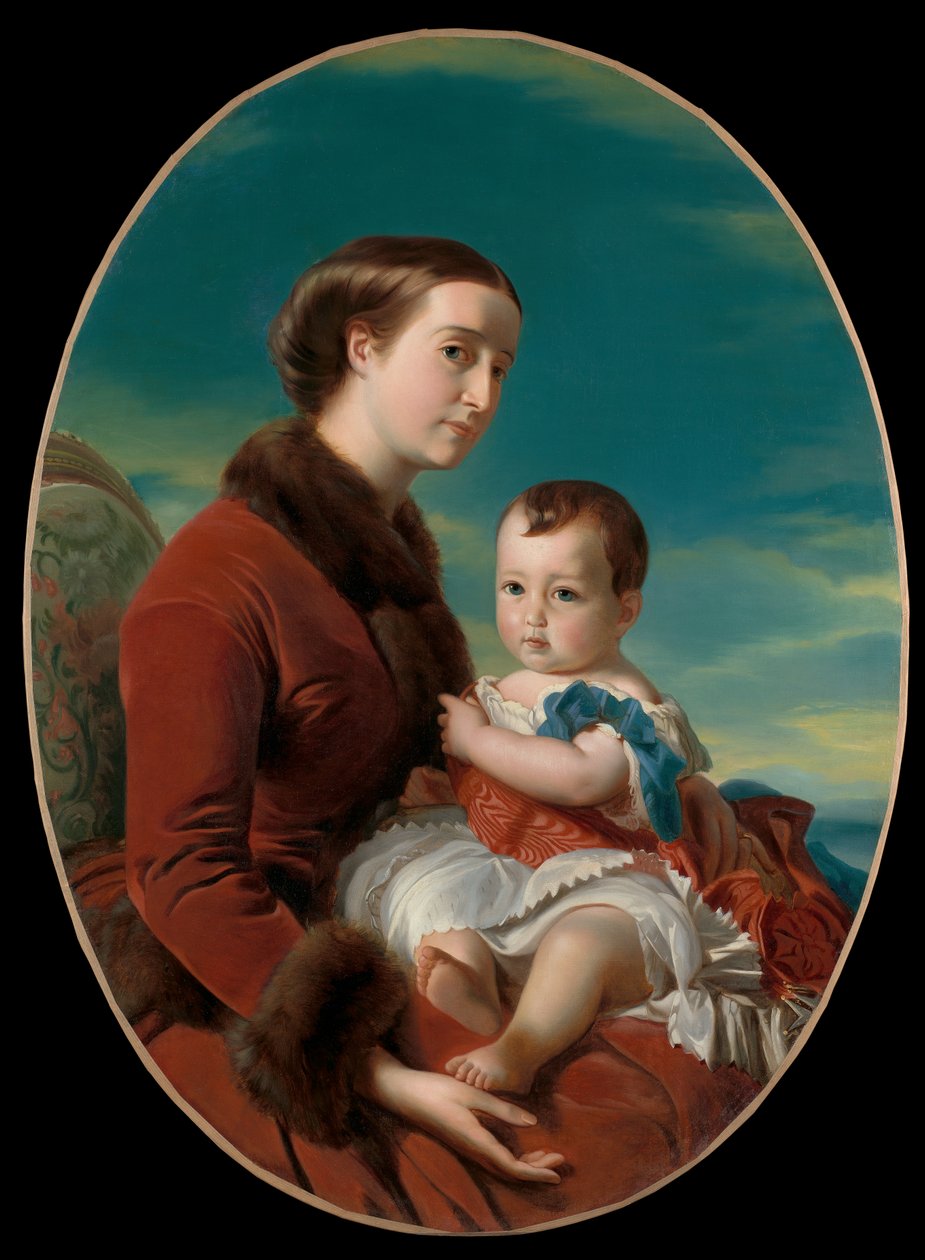 Ritratto di Imperatrice Eugenia con il Principe Imperiale da Franz Xaver Winterhalter