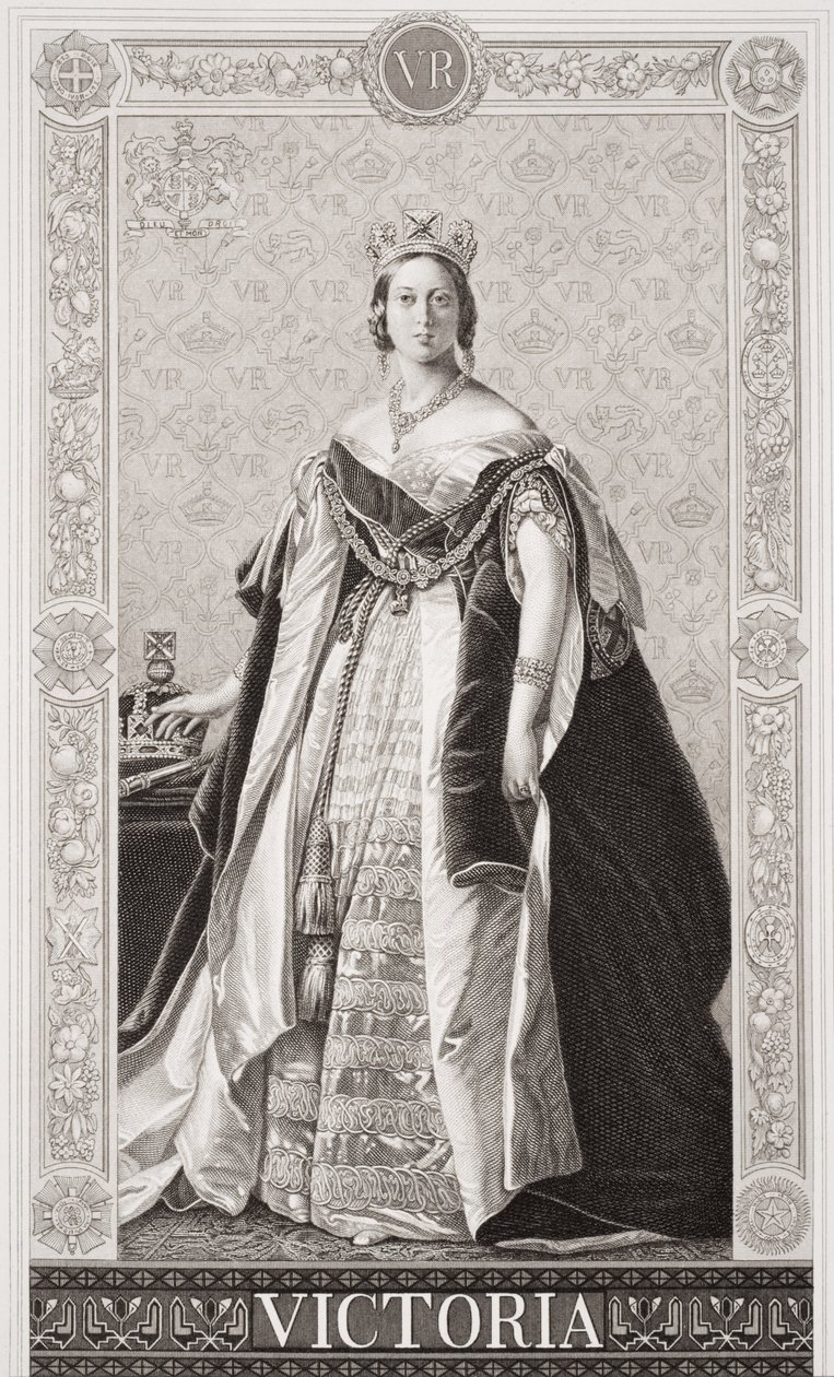 Regina Vittoria (1819-1901) da `Illustrations of English and Scottish History