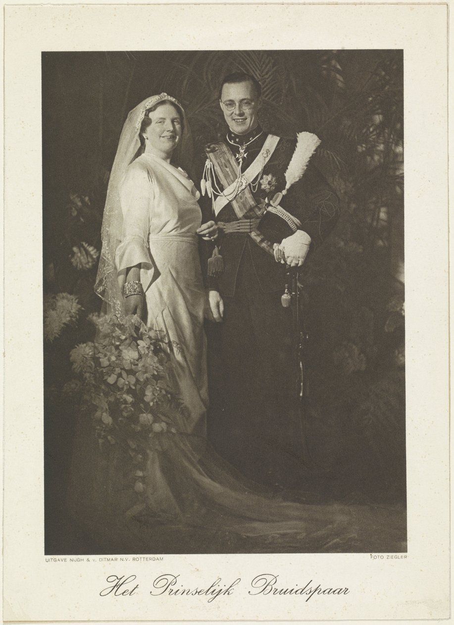Ritratto di Juliana, regina dei Paesi Bassi, e Bernhard di Lippe-Biesterfeld da Franz Ziegler