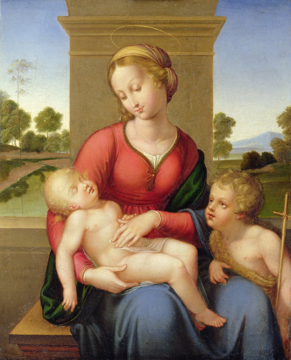 Madonna con Bambino e un giovane San Giovanni Battista da Franz and Johannes 1788 1860 Riepenhausen