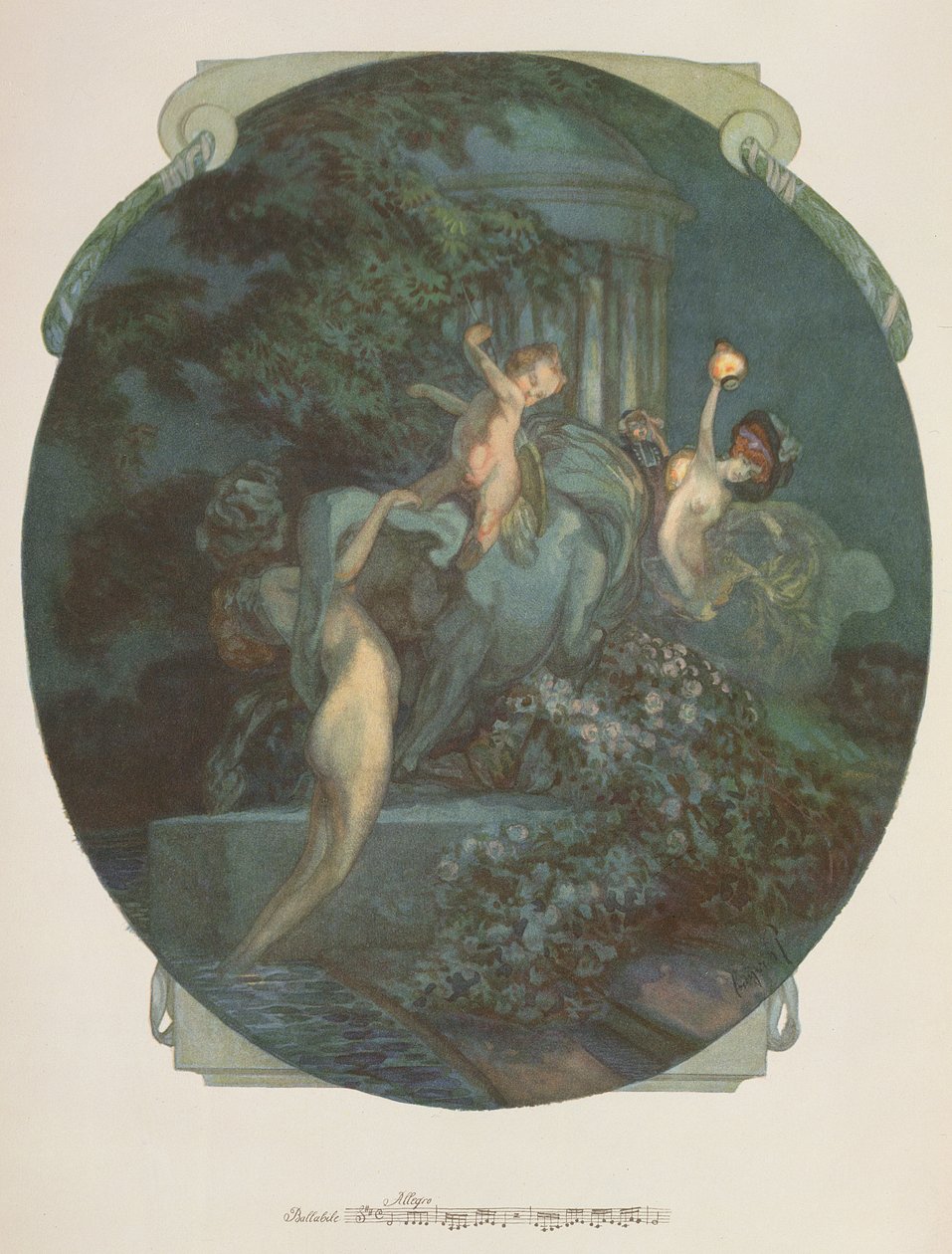 Centauro, Ninfe e Cupido da Franz von Bayros (1866 1924)