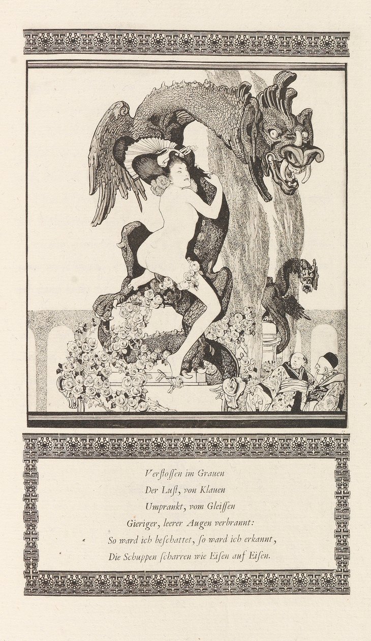 Illustrazione per Das Schöne Mädchen von Pao di Otto Julius Bierbaum da Franz von Bayros