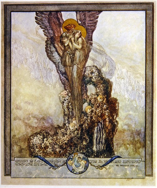 Illustrazione dalla Divina Commedia di Dante, Paradiso, Canto XXIII da Franz von Bayros