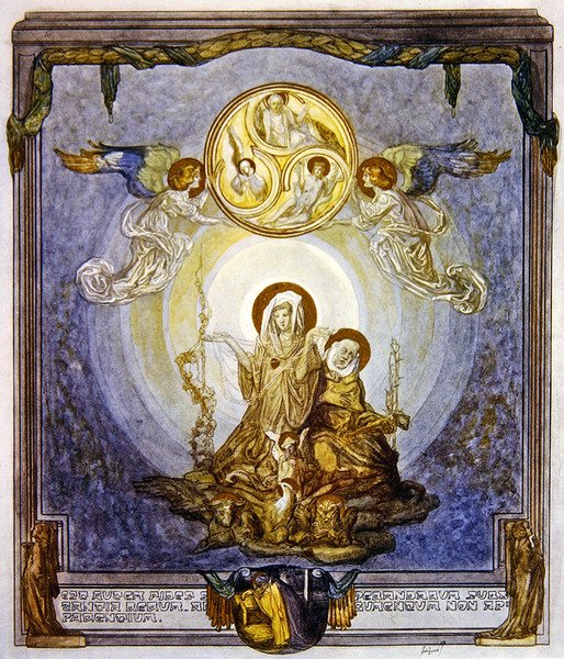 Illustrazione dalla Divina Commedia di Dante, Paradiso, Canto XXIV da Franz von Bayros