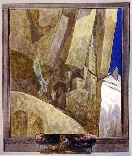 Illustrazione dalla Divina Commedia di Dante, Paradiso, Canto XXI da Franz von Bayros