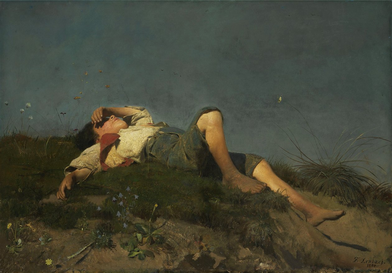 Un ragazzino pastore da Franz von Lenbach