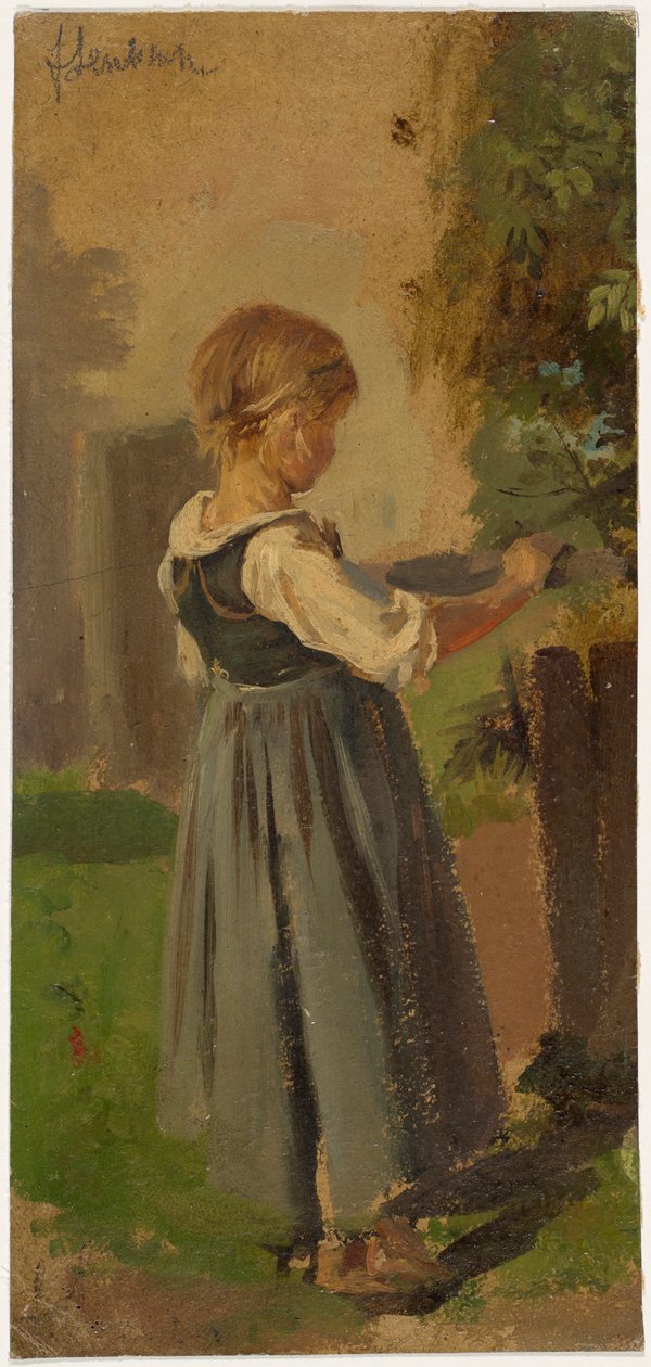 ragazza di campagna da Franz von Lenbach