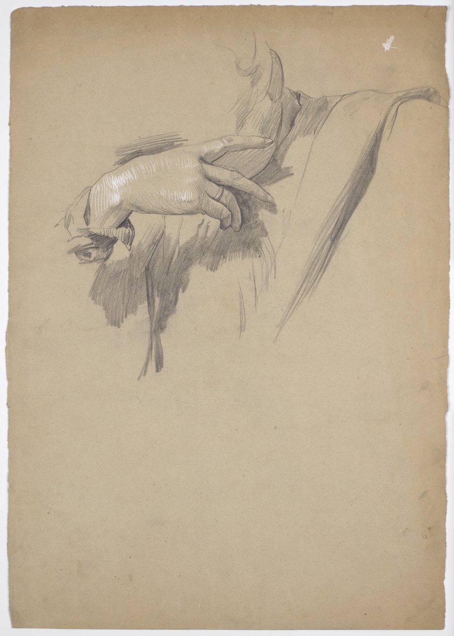 Studio dettagliato per il dipinto "Leonardo gioca a scacchi con la sua musa" da Franz von Matsch