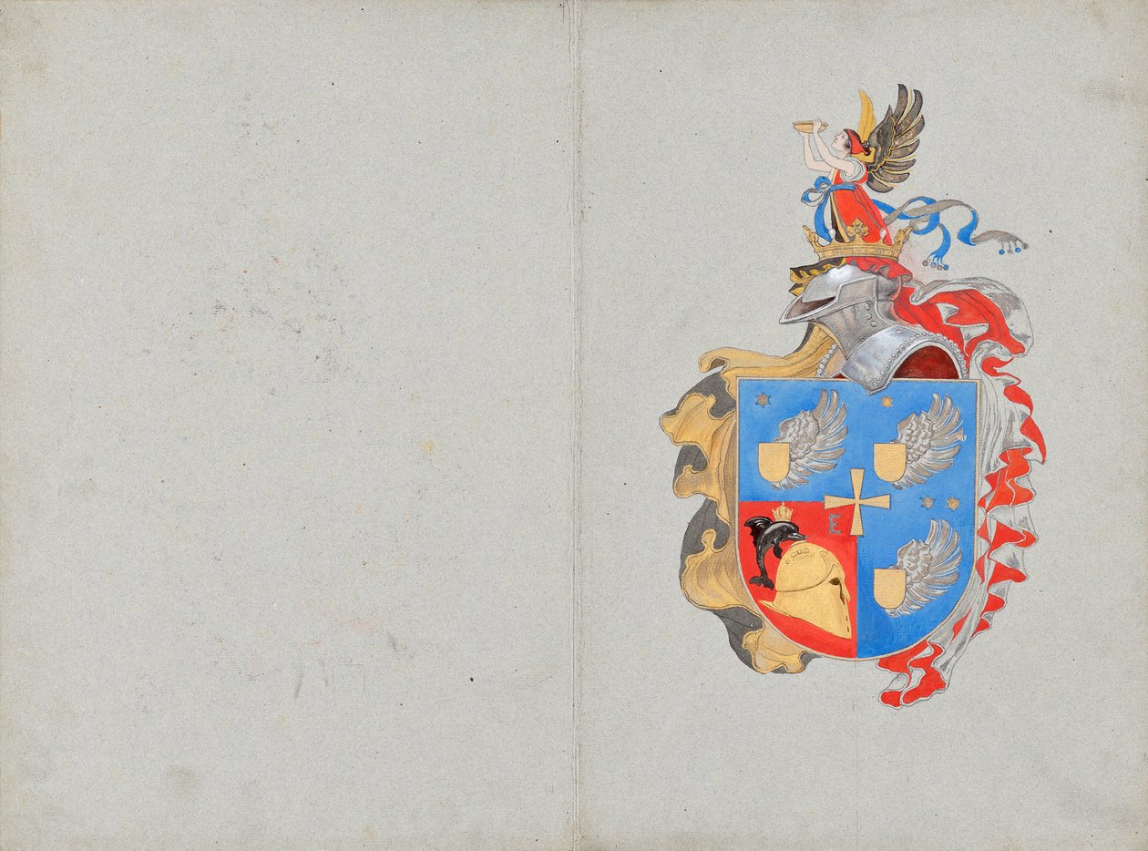 Bozzetto per uno stemma di famiglia da Franz von Matsch