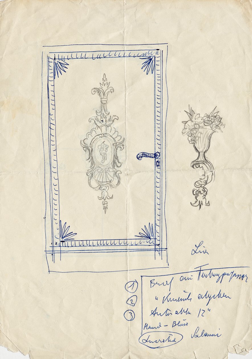 Bozzetto per una porta da Franz von Matsch