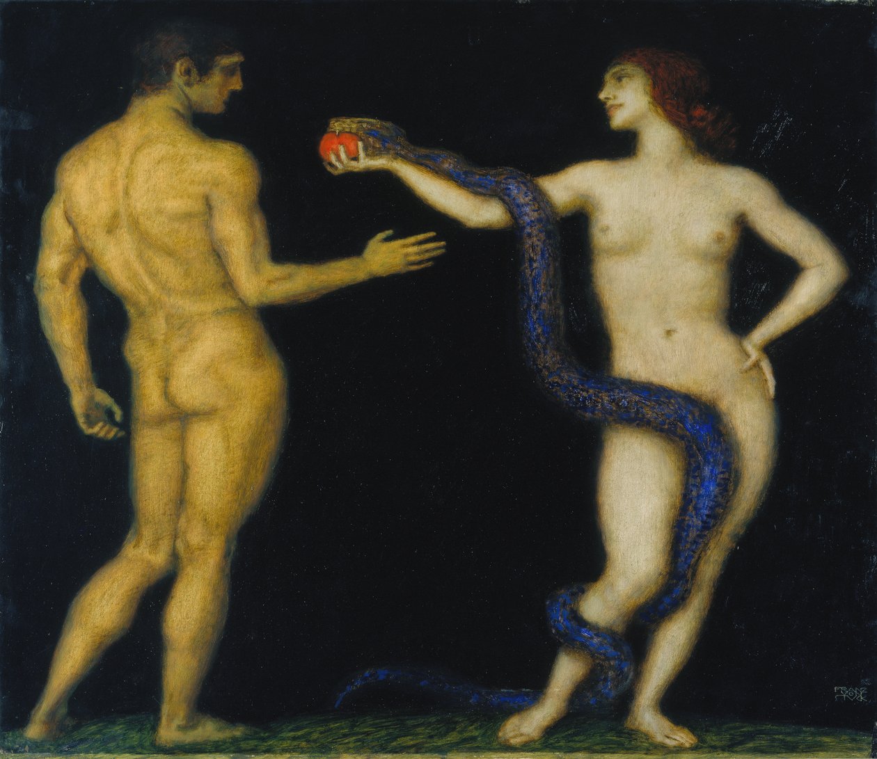 Adamo ed Eva, c.1920 da Franz von Stuck
