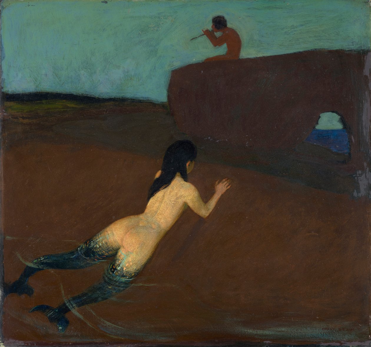 Ascolto di nascosto da Franz von Stuck