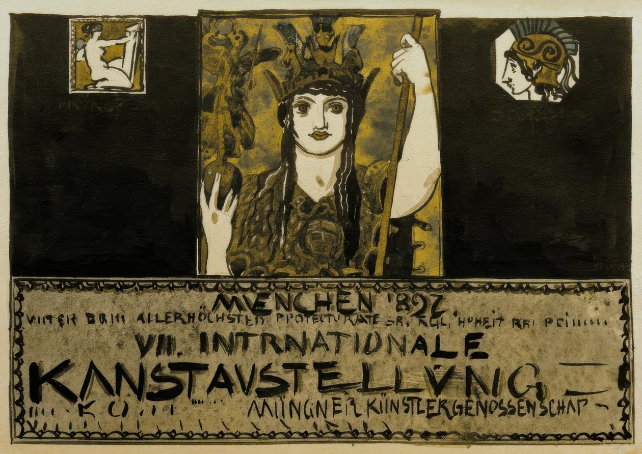 F. v. Stuck, bozzetto per manifesto 1897 da Franz von Stuck