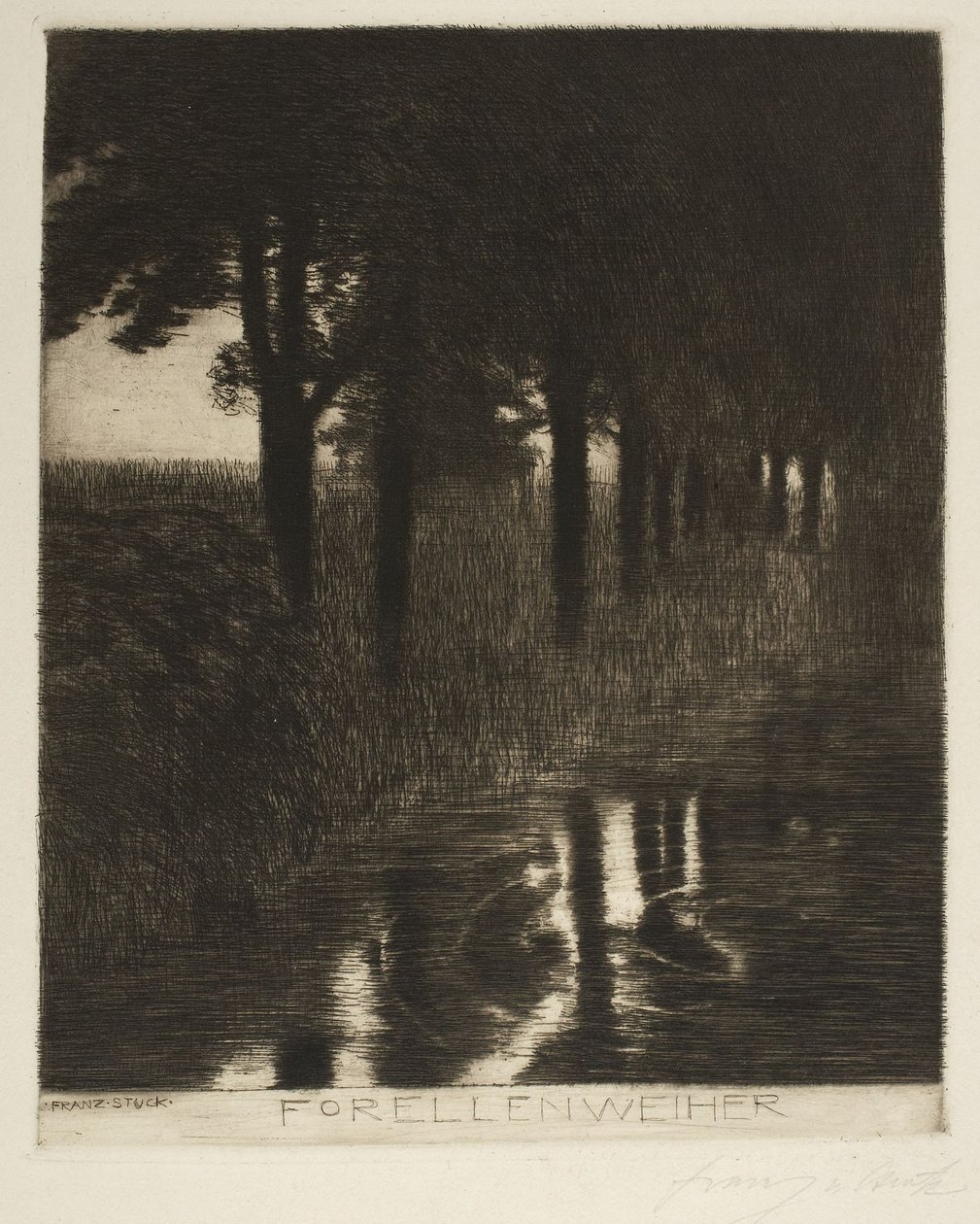 Laghetto delle trote (Trout Pond) da Franz von Stuck