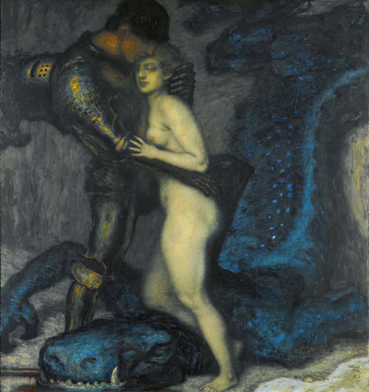 Il cacciatore di draghi da Franz von Stuck