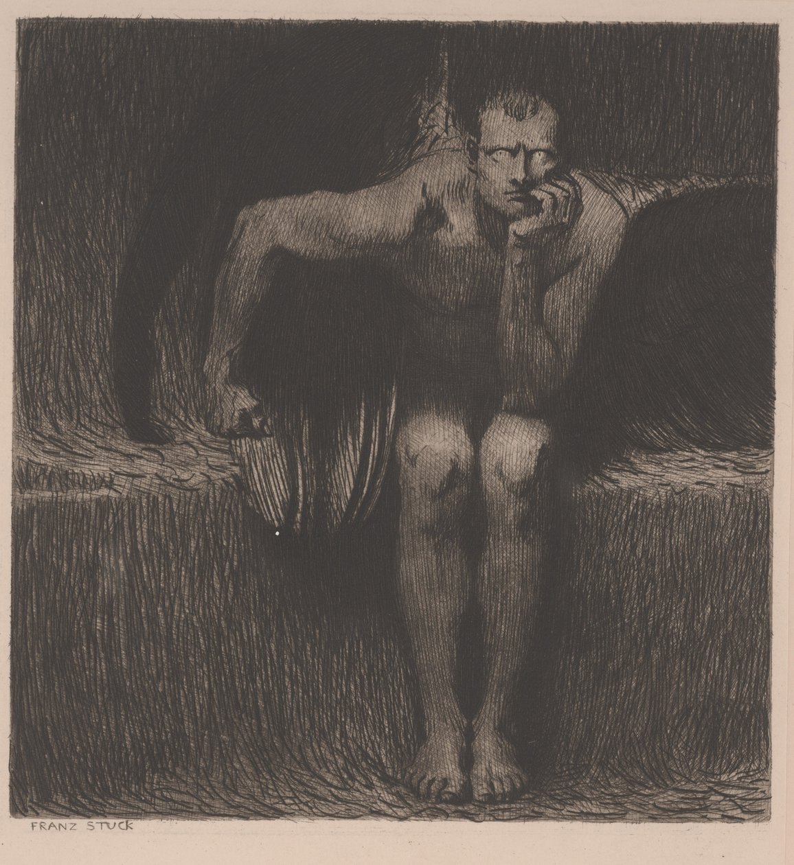 Lucifero, c.1890 da Franz von Stuck