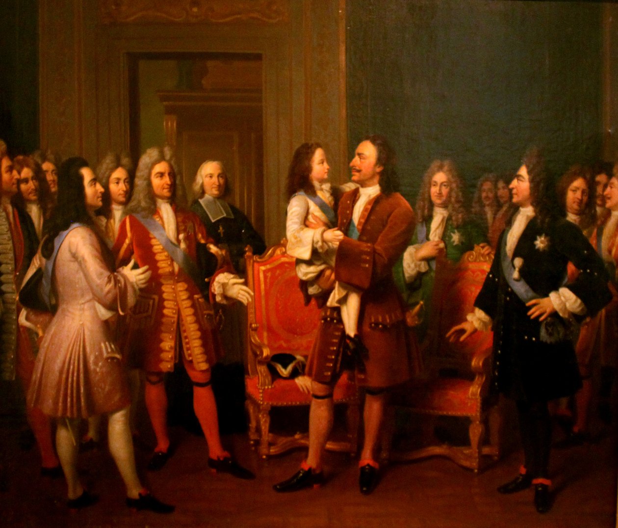 Luigi Hersent - Pietro I di Russia e Luigi XV di Francia da Frédéric Bazille