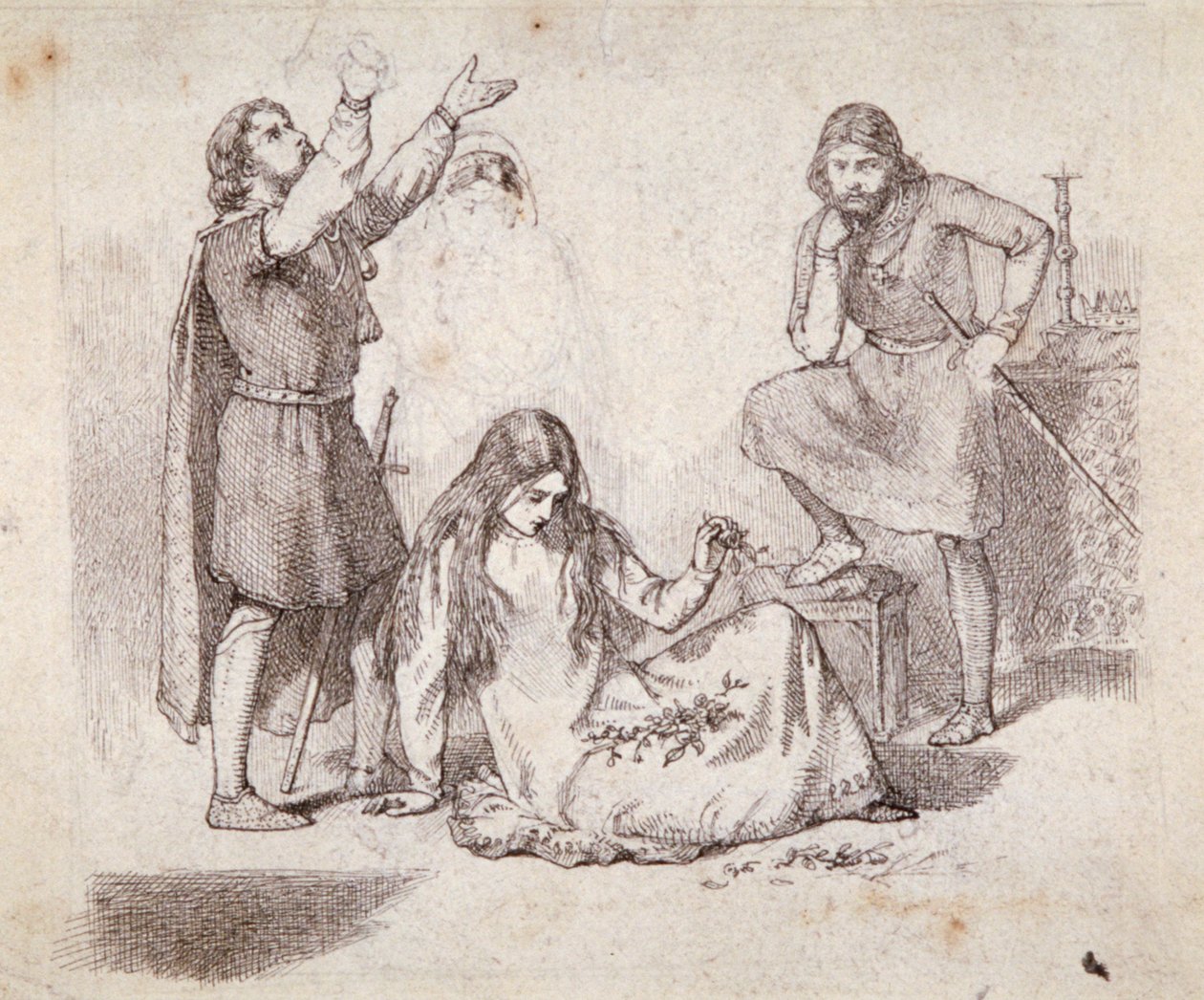 Una scena medievale, 19° secolo da Fred Walker