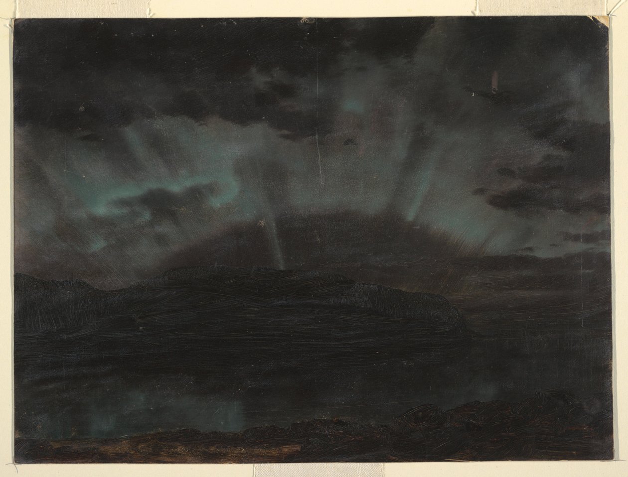 Aurora Boreale, Isola di Mount Desert, da Bar Harbor, Maine, Settembre 1860 da Frederic Edwin Church