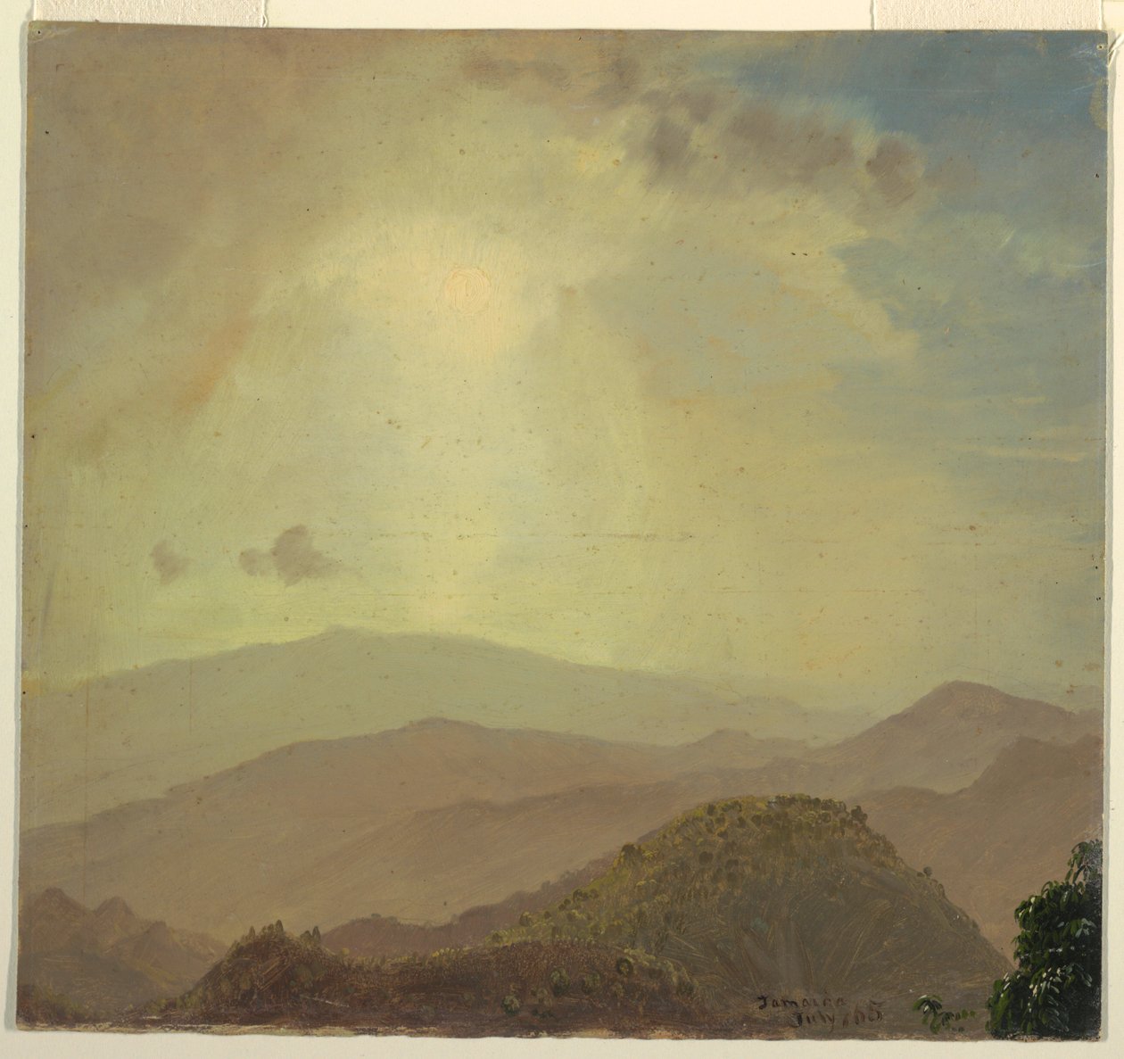 Disegno, Collina al tramonto, luglio 1865 da Frederic Edwin Church