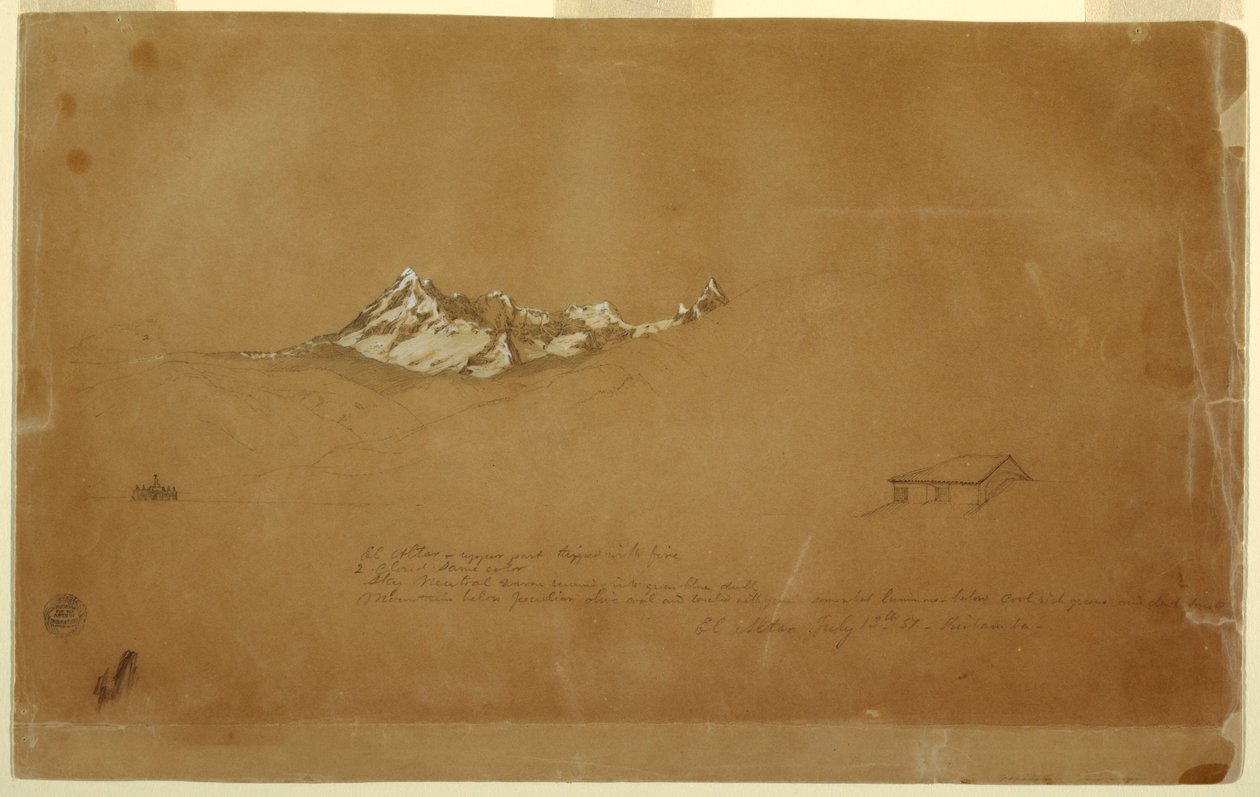 Disegno, Altare del Monte, Ecuador da Frederic Edwin Church