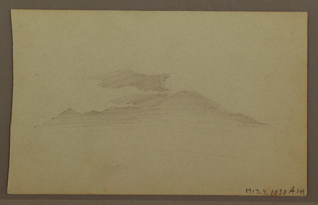 Disegno, Catena montuosa, nuvola da Frederic Edwin Church