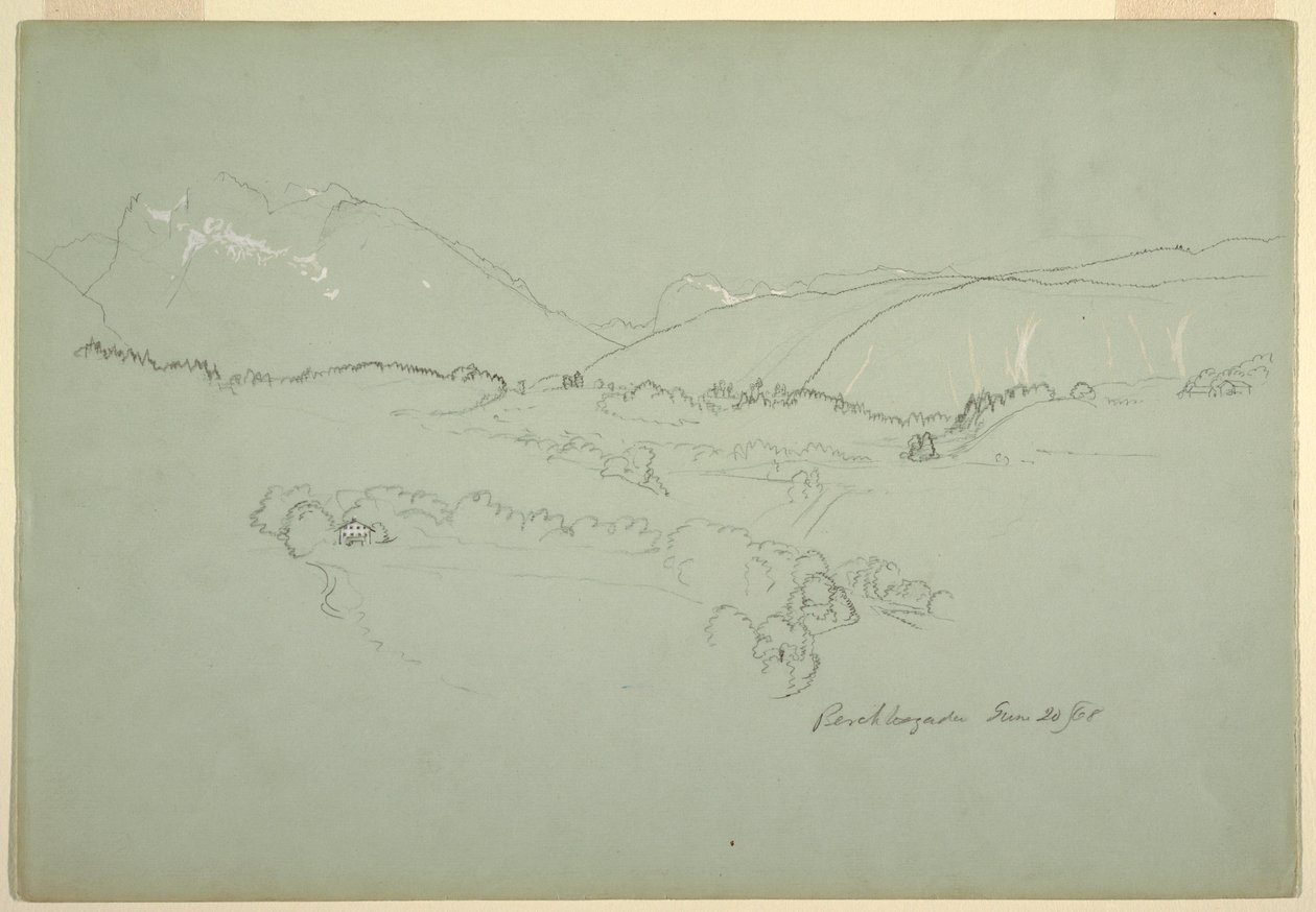 Disegno, Nordest, vicino a Berchtesgaden, Baviera, 20 giugno 1868 da Frederic Edwin Church