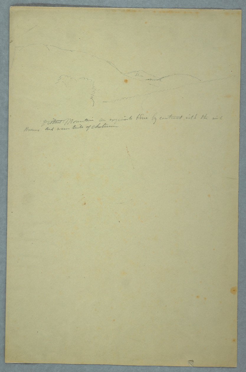 Disegno, Parte di un panorama montuoso, 1860-70 da Frederic Edwin Church
