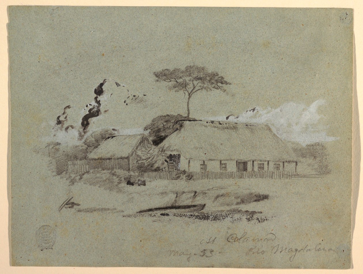 Casa e capanno, Calamar, Colombia da Frederic Edwin Church