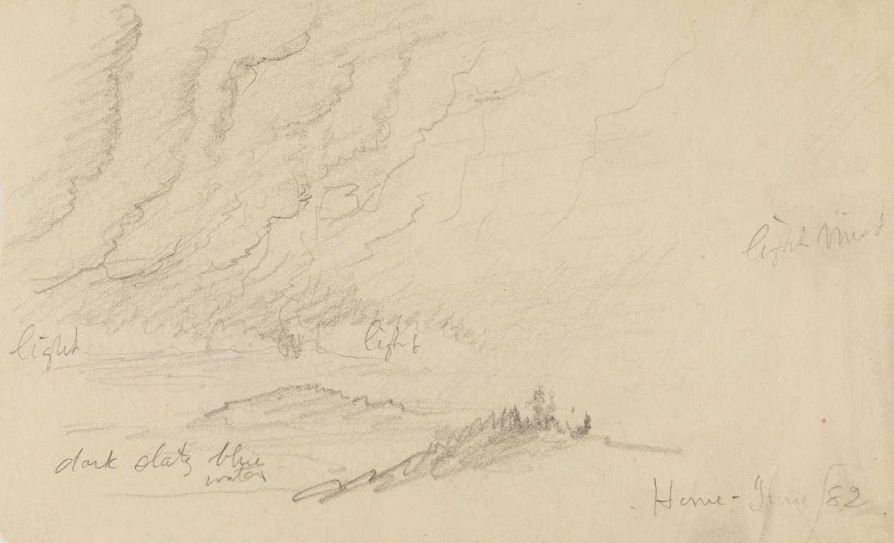 Nebbia su fiume e colline da Frederic Edwin Church