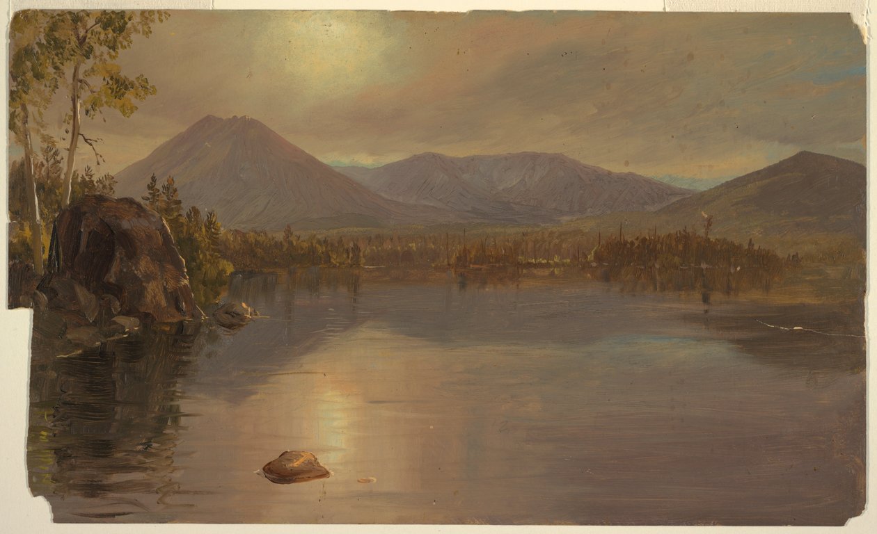 Monti Katahdin e Turner dal Lago Katahdin da Frederic Edwin Church