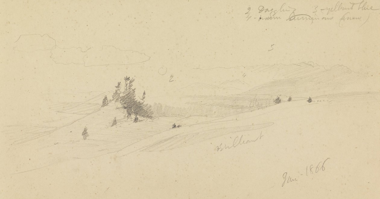 Collina boscosa, valle collinare, sole da Frederic Edwin Church