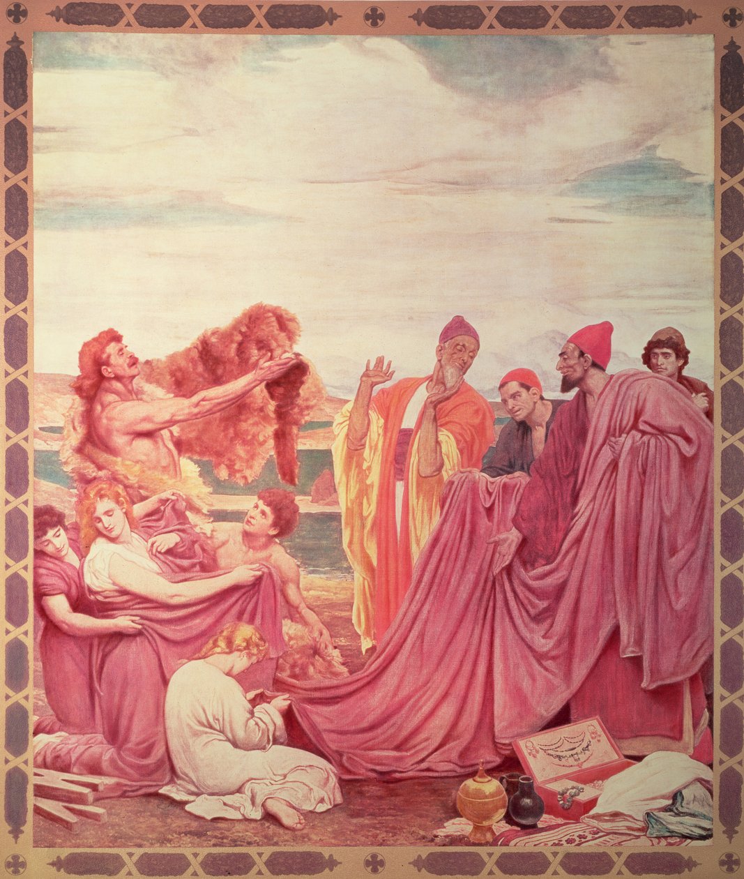 I Fenici che commerciano con i primi Britanni, copia di un dipinto nella Royal Exchange, pubblicato nel 1895 da Frederic Leighton