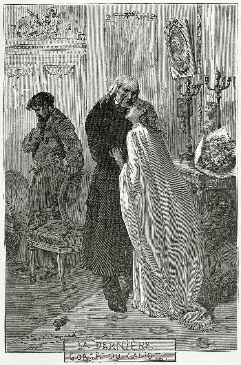 Le Dernier Gorge du Chalice - Illustrazione da Les Misérables, XIX secolo da Frederic Theodore Lix