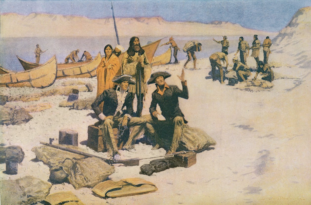 Lewis e Clark alla foce del fiume Columbia, 1805, da 