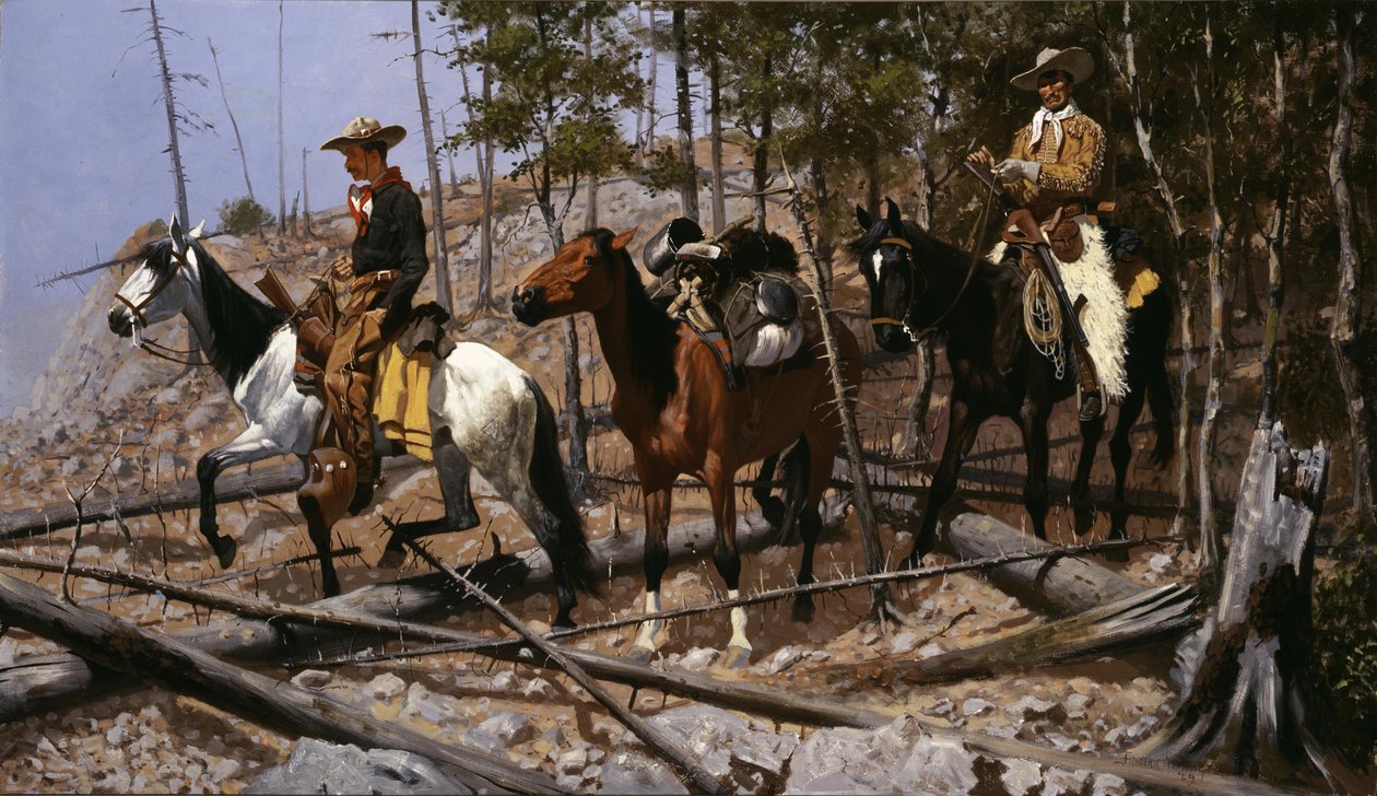 Alla ricerca di pascoli per il bestiame da Frederic Remington