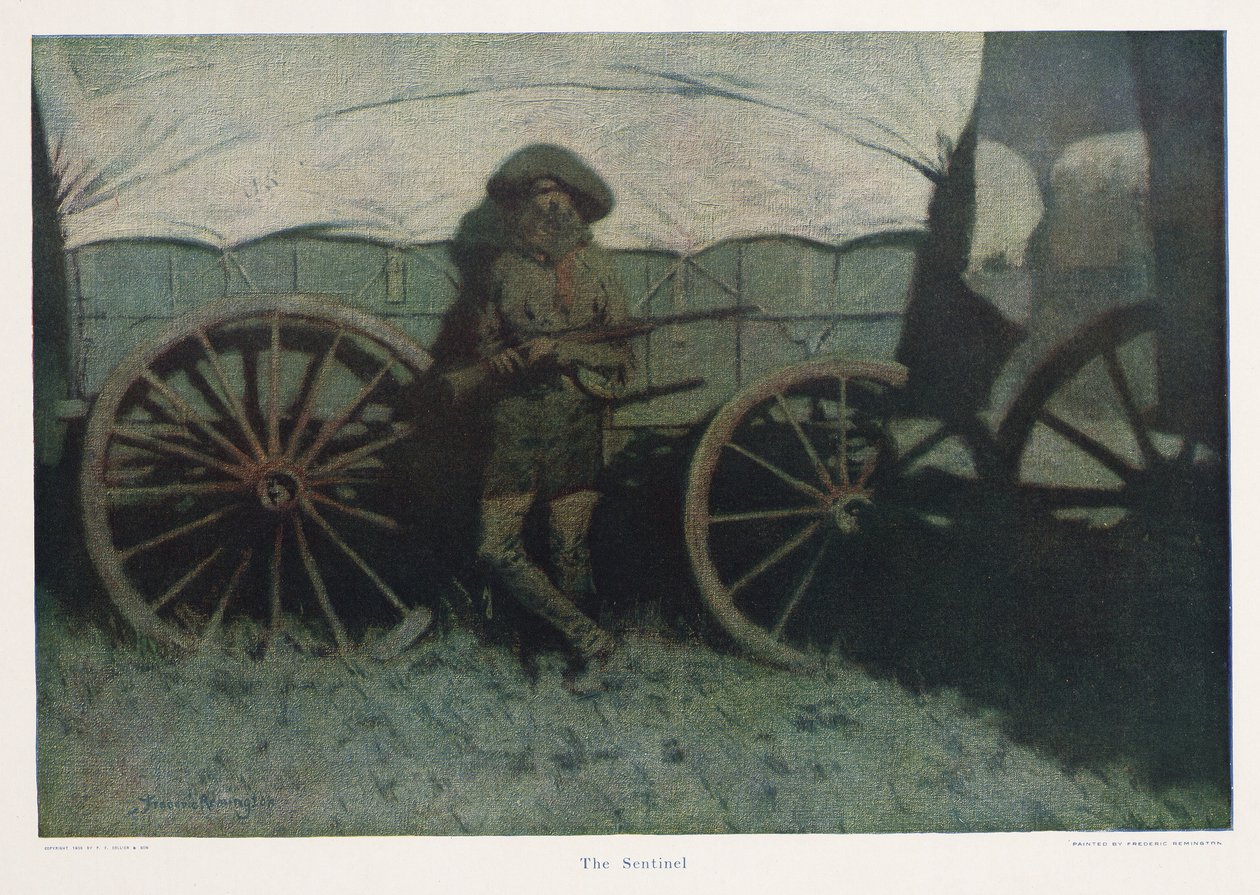 La Sentinella, pub. 1909 da Frederic Remington
