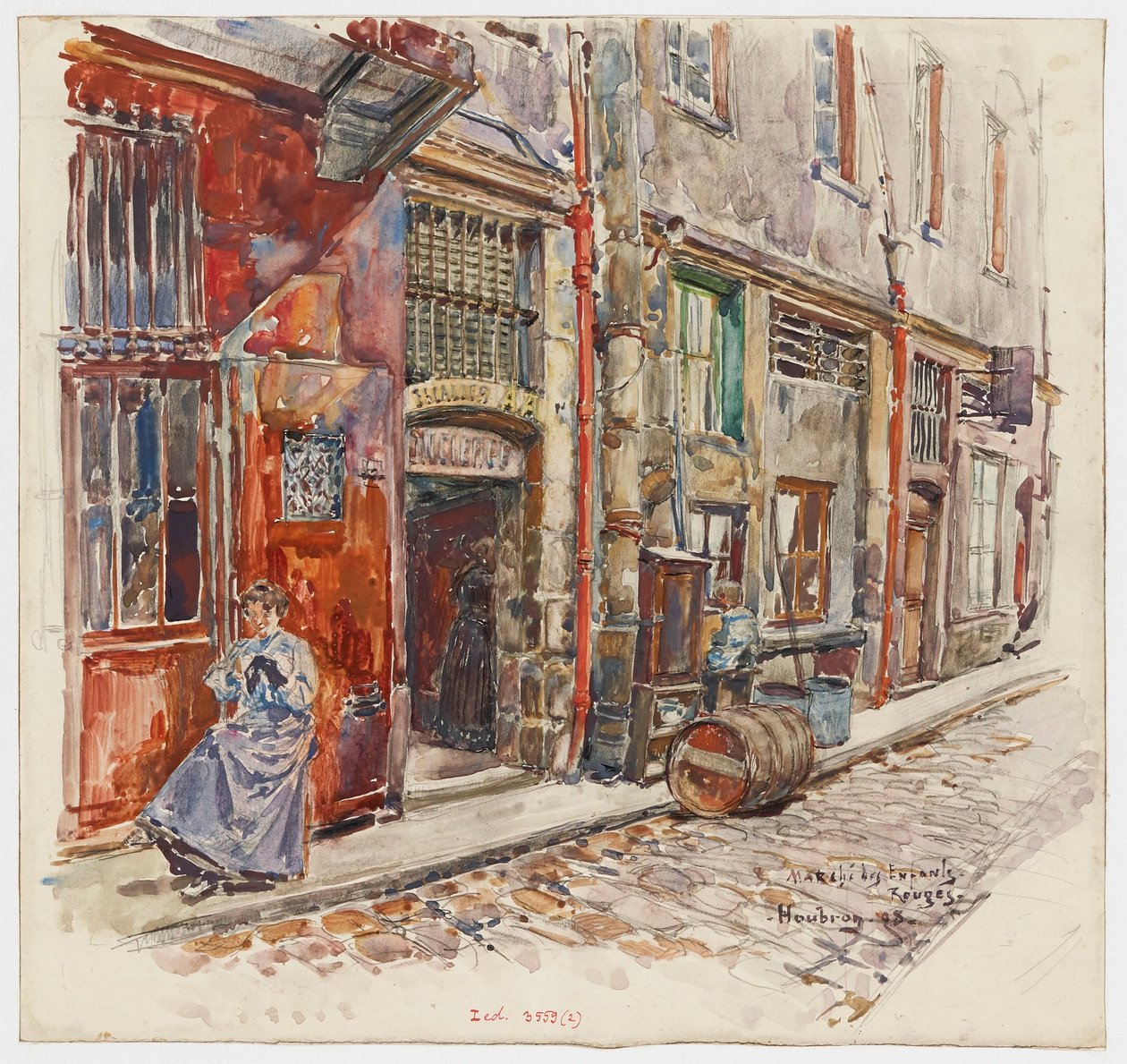 Entrée escalier A du Marché des Enfants-Rouges da Frederic Anatole Houbron