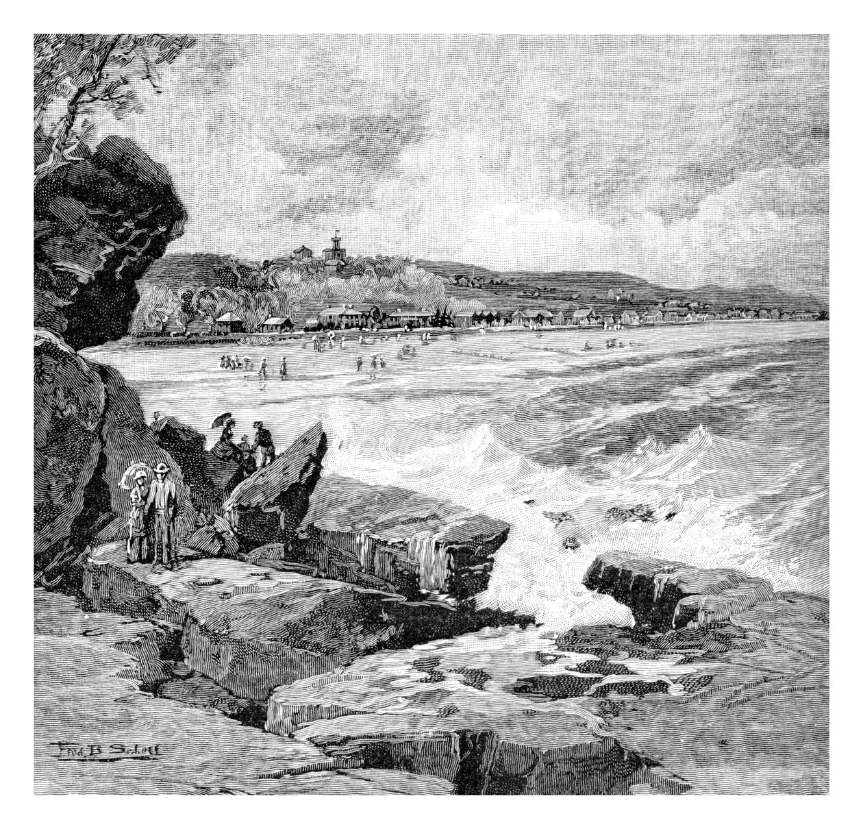 Spiaggia oceanica, Sydney, Nuovo Galles del Sud, Australia da Frederic B. Schell