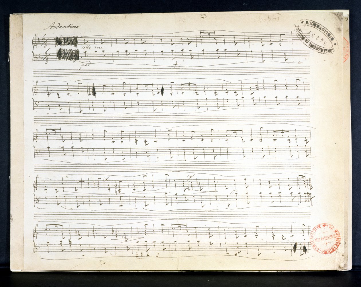 Facsimile della partitura di 